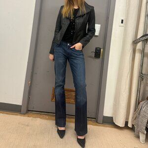 7 FOR ALL MANKIND FLARE LOW RISE JEANS